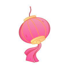 Chinese Lunar New Year Spring Festival Celebration Red Packet Lantern Gradient Flat Vector Illustration Traditional Culture Asset
