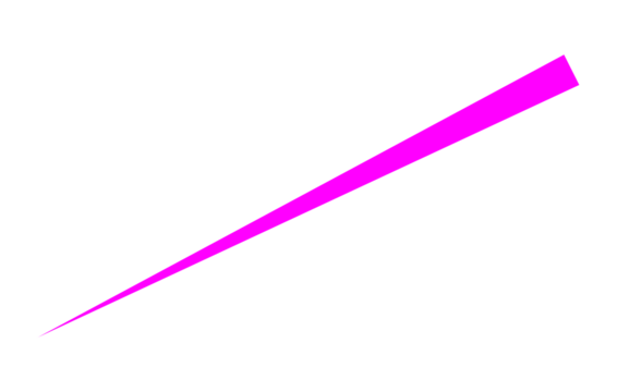 Pink tapered streak shape for abstract highlights, dynamic accents, modern designs, and graphic overlays