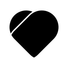Heart glyph icon. love glyph icon