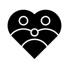 Heart glyph icon. love glyph icon, 3 people full of love  icon