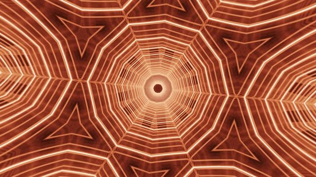 Abstract Geometric Kaleidoscopic Patterns: A Fascinating Neon Mandala Mosaic Featuring Ornamental Symmetry and Dynamic Visual Background Effects
