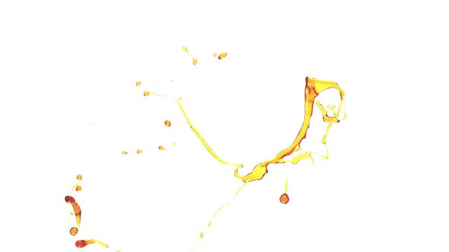 Oil Splash, 3D Render ,With Alpha Matte	
