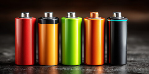 Fototapeta premium Revolutionary battery technology breakthroughs in modern energy solutions industrial environment macro viewpoint