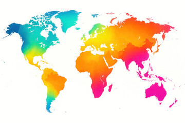 Color map of the world in a bright gradient.