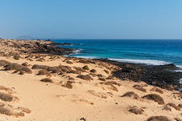 Sunny day on Corralejo beach