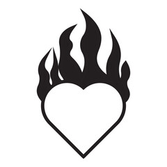 Heart dualtone icon. love dualtone icon. fire of love dualtone icon.  