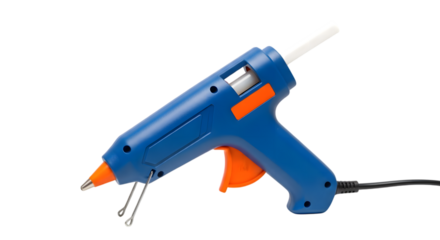 hot melt glue gun on white background