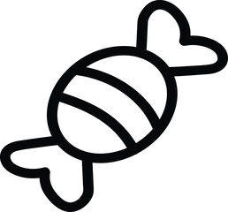 Illustration of a wrapped candy, , perfect for adding a sweet touch to your designs and projects, especially during holidays