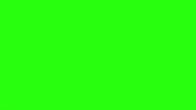 White fireworks animation on a green screen for visual effects compositing