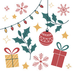 Christmas Holiday Vector Background Illustration