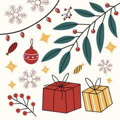Christmas Holiday Vector Background Illustration