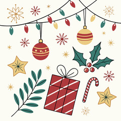 Christmas Holiday Vector Background Illustration