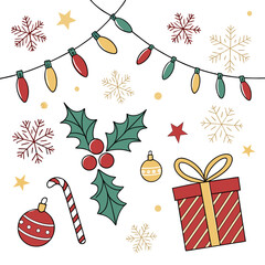Christmas Holiday Vector Background Illustration