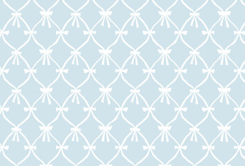 格子柄　リボン