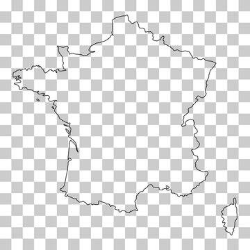 France map symbol shape, travel web flat concept icon symbol vector illustration .