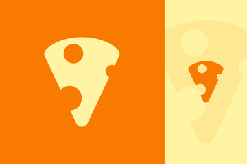 Minimalist Modern Cheese Logo Design &ndash; Simple Creative Dairy Icon Vector