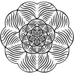 black and white abstract floral background