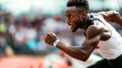 Athlete's Sprint Intense Focus, Muscle Power, Running, Fitness