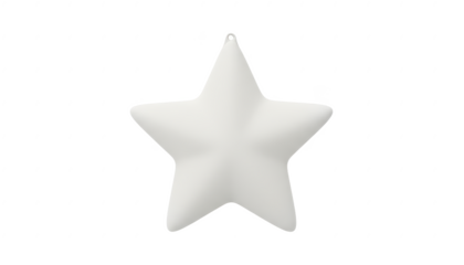 Christmas Decoration Star Ornament on White Background