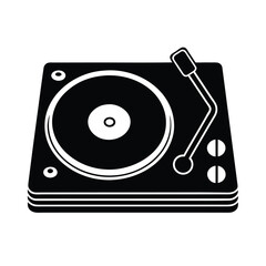 Icon of DJ Turntable Illustration