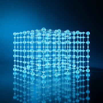 Lattice based post quantum cryptography grid background for pqc algorithm visuals