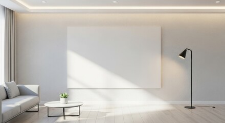 Minimalist interior design showcasing a blank canvas for creative customization and modern living