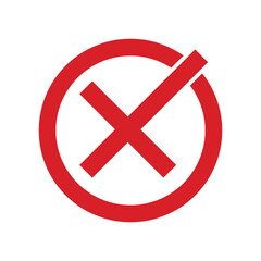 Obraz premium Red cross mark on white background, cross red vector illustration. 