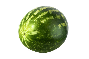 Fresh ripe watermelon isolated on transparent background, perfect for design, food concepts, summer themes and healthy nutrition ideas.