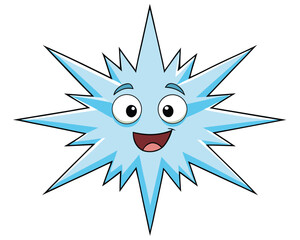 Snowflake cartoon character