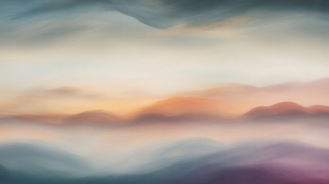 Abstract landscape with soft dreamy colours a tranquil background for meditation and relaxation creating a sense of peace and serenity