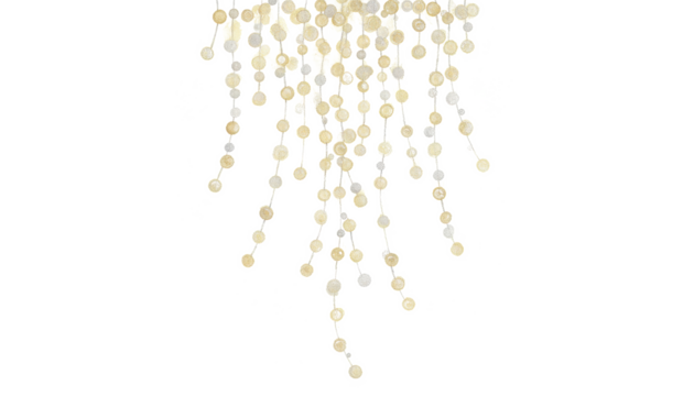 Elegant Hanging Garlands of Gold and Silver Baubles