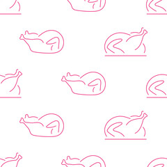 thanksgiving day seamless pattern isolated on transparent background.