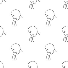 vomit seamless pattern isolated on transparent background.