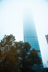 autumn in the park, street in the city landscape evening autumn 