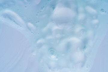 Abstract Blue Liquid Texture with Soft Bubbles