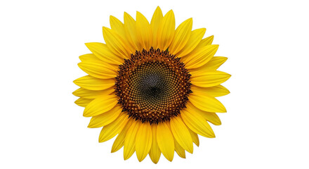 Sunflower isolated on black background