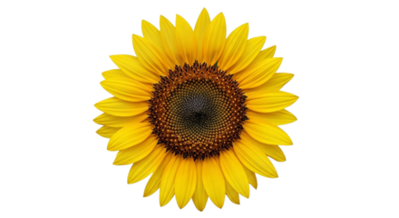 Sunflower isolated on black background