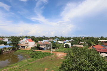 Naklejka premium siem reap city cambodia countryside daytime
