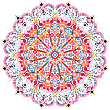 Color Life Circle Mandala - Customize Your Background Color by Afrin's Art