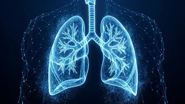 Dynamic 3D rendering of human lungs, perfect for medical visualizations, educational resources, and innovative healthcare marketing campaigns - Powered by Adobe