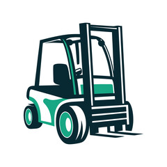 Forklift Truck Icon Illustration, Isolated Vector Vector Icon Set of Various Transportation Vehicles