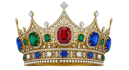 Crown of gold, diamonds, and precious gems
