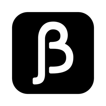 Beta greek icon. Design image