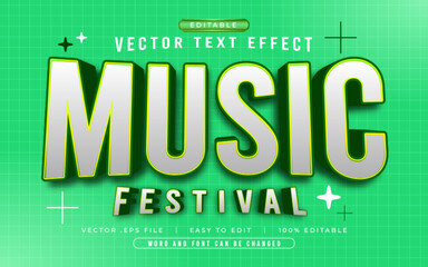 Music Festival editable text effect style