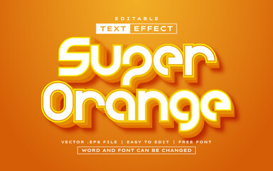 Super Orange 3D editable text effect style