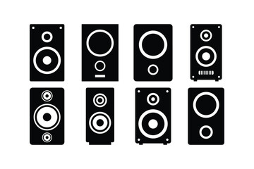 Speaker Silhouette Vector Icon Collection