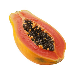 papaya isolated on white background