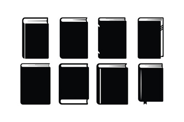 Book Silhouette Vector Icon Collection