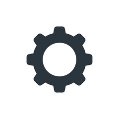 Gear rotates smoothly, representing mechanical processes in a clean, minimalist style, symbolizing efficiency and precision.