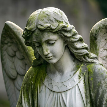 angel statue in cemetery